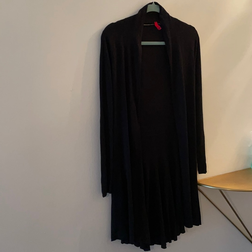 Black duster sweater